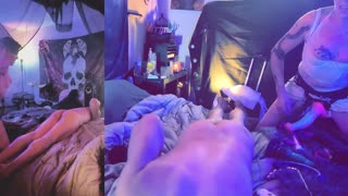 Pegging boyfriend with horse cock couple - Cute blonde pounding